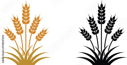 Wheat and Grass Silhouette