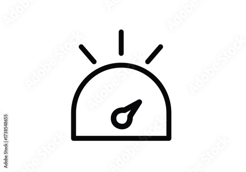 Vector art of speedometer icon for user interface