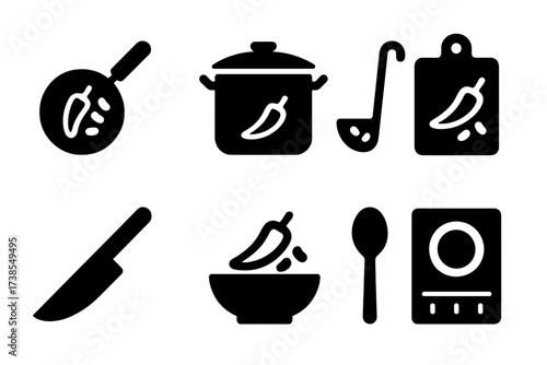 Spicy Cooking Icons.