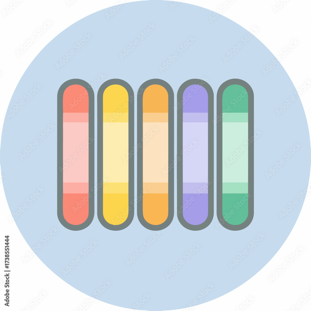 Fototapeta premium Modern Monoline Signal Bars Flat Design
