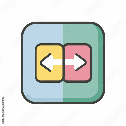 Minimal Skip Backward Icon for UI