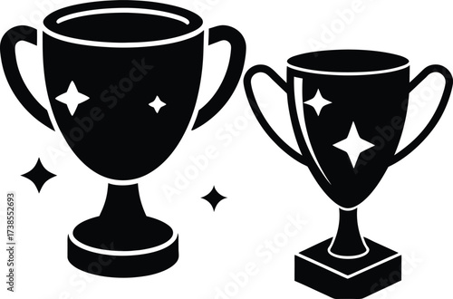 trophy silhouette clean  vector design