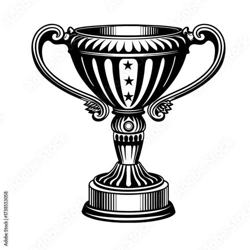 trophy silhouette clean  vector design