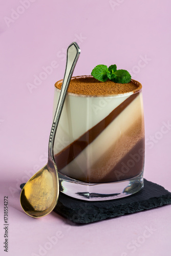 Italian dessert Panna Cotta.