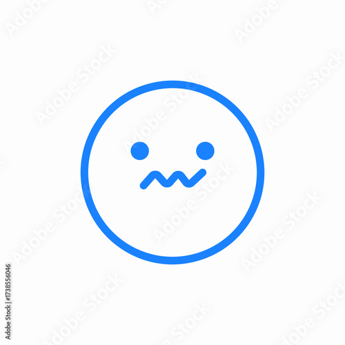 embarrassed or awkward emoji icon sign vector