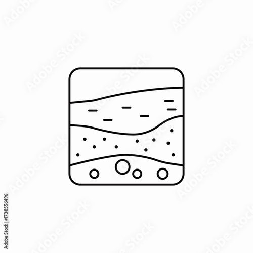 geological soil layers icon sign vector