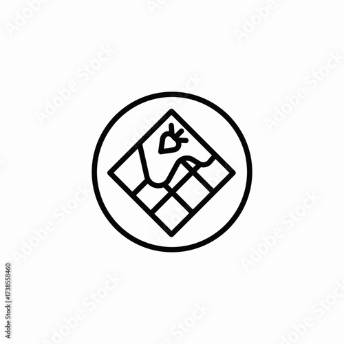 mountain farm field icon sign vector
