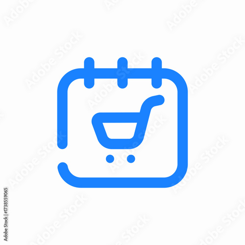 planned purchases or shopping reminders icon sign vector