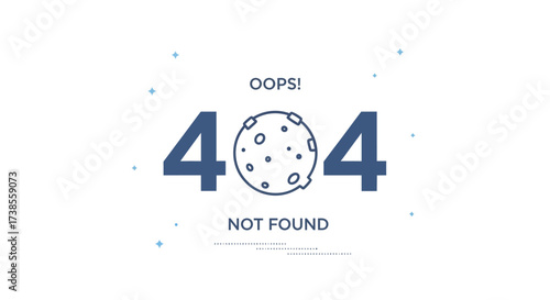 Error 404 page not found concept.
