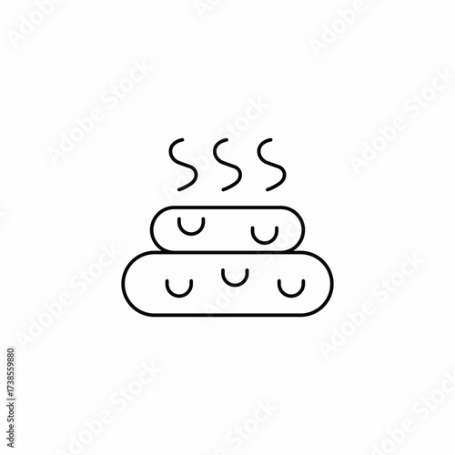 spa hot stones icon sign vector