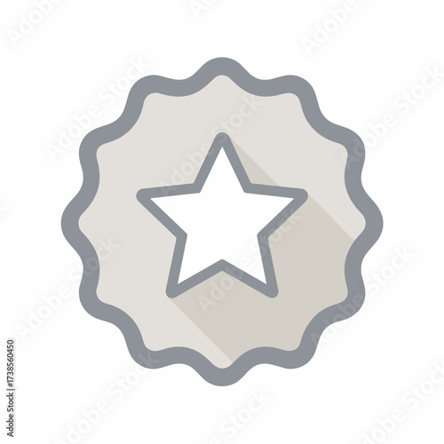 Simple Star Icon in Pale Colors