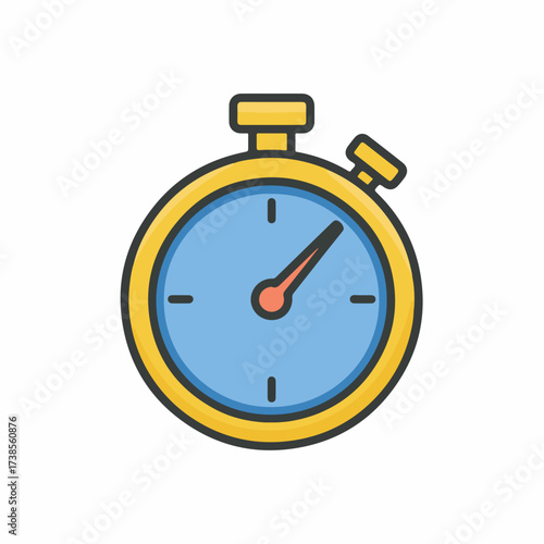 Sleek Stopwatch UI Icon in Duotone