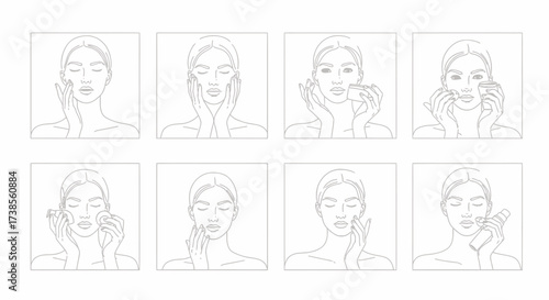 Understanding Effective Skincare Routine Steps for Radiant Healthy Glowing Skin Application Techniques Illustrated Through Facial Diagrams