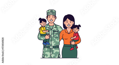 A Soldier Returns Home to His Beloved Family and Adorable Children After Serving the Country Proudly