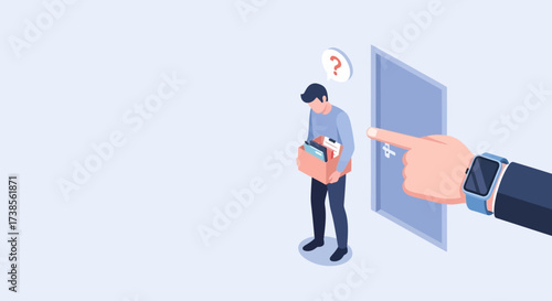 An Employee Is Fired and Told to Leave the Office Carrying a Box of Personal Belongings