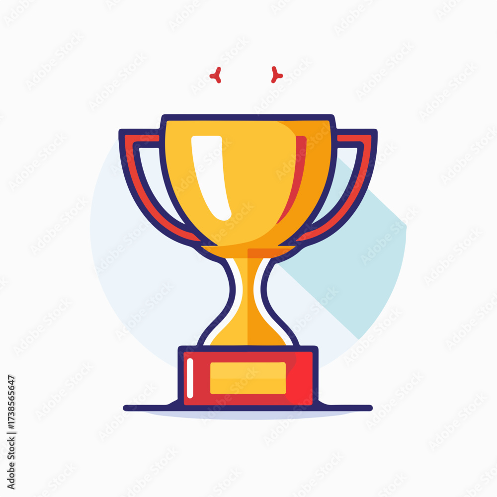 Elegant Trophy Minimalistic Icon Design