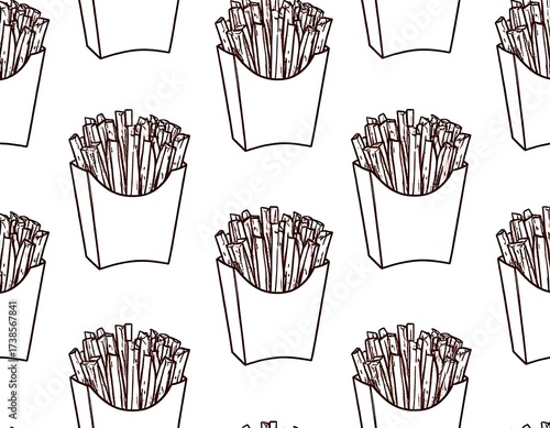 Wallpaper Mural French Fries Pattern Design. Torontodigital.ca
