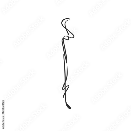 Hand drawn vector abstract outline,graphic,line vintage art nouveau ornament floral frame in calligraphic elegant modern style.Ornate floral vintage outline design concept.Vector frame elements.