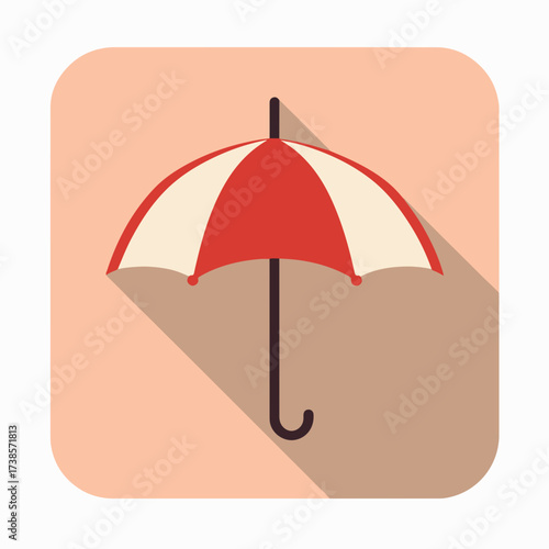Minimalist Rainy Day Umbrella Icon Design