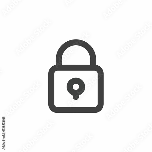 Sleek Unlock Icon in Minimalist Style