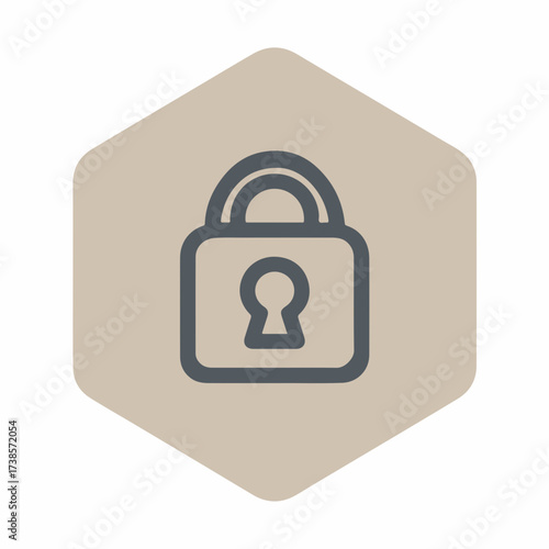 Sleek Unlock Glyph Icon Design Element