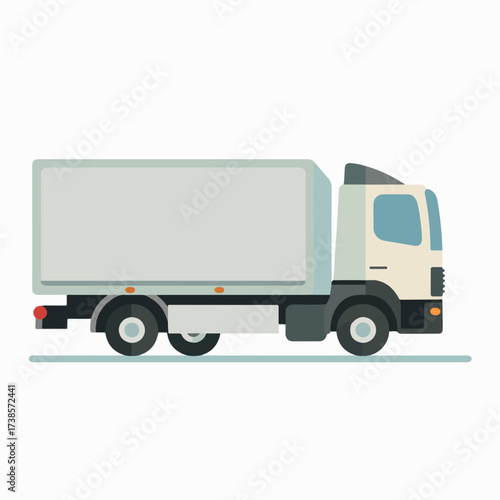 Minimalist Truck Icon in Muted Colors