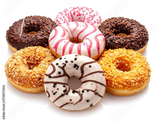 Assortment of Colorful Donuts.