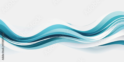 Abstract blue wave background design featuring dynamic lines and a flowing water concept