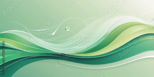 Abstract blue wave vector design with a light water flow pattern for digital backdrop art
