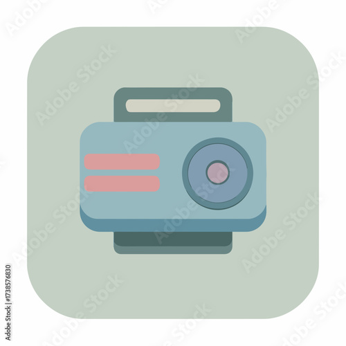 Subdued Video Camera Pictogram Icon