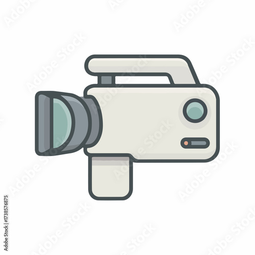 Sleek Video Camera Icon Design