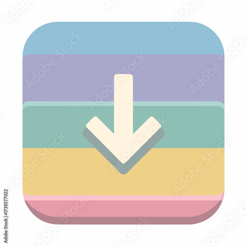Minimalistic Volume Decrease Geometric Icon
