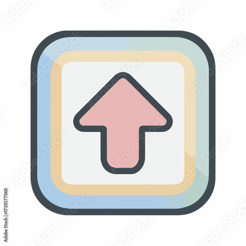 Minimalistic Volume Up Flat Icon Design