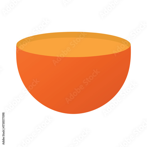 Simple Flat Color Pottery Bowl