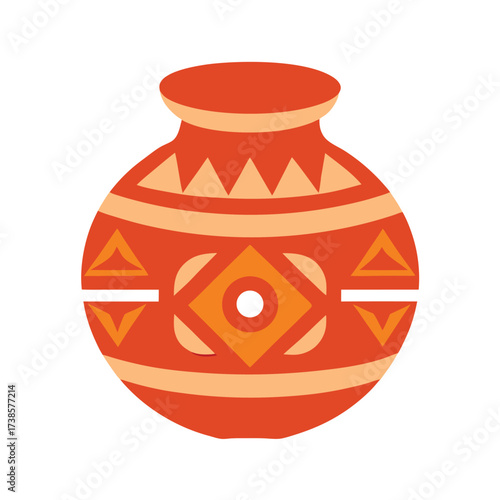 Terracotta Pottery With Tribal Carvings