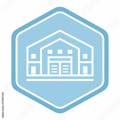 Sleek Warehouse Minimalist Icon Design