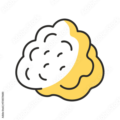 vector of a cheese curd