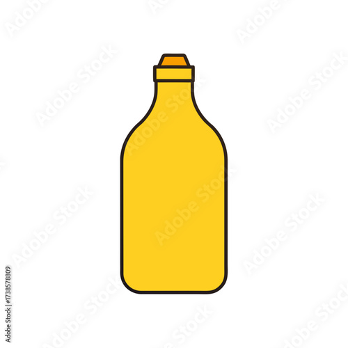 vector of a mustard bottle