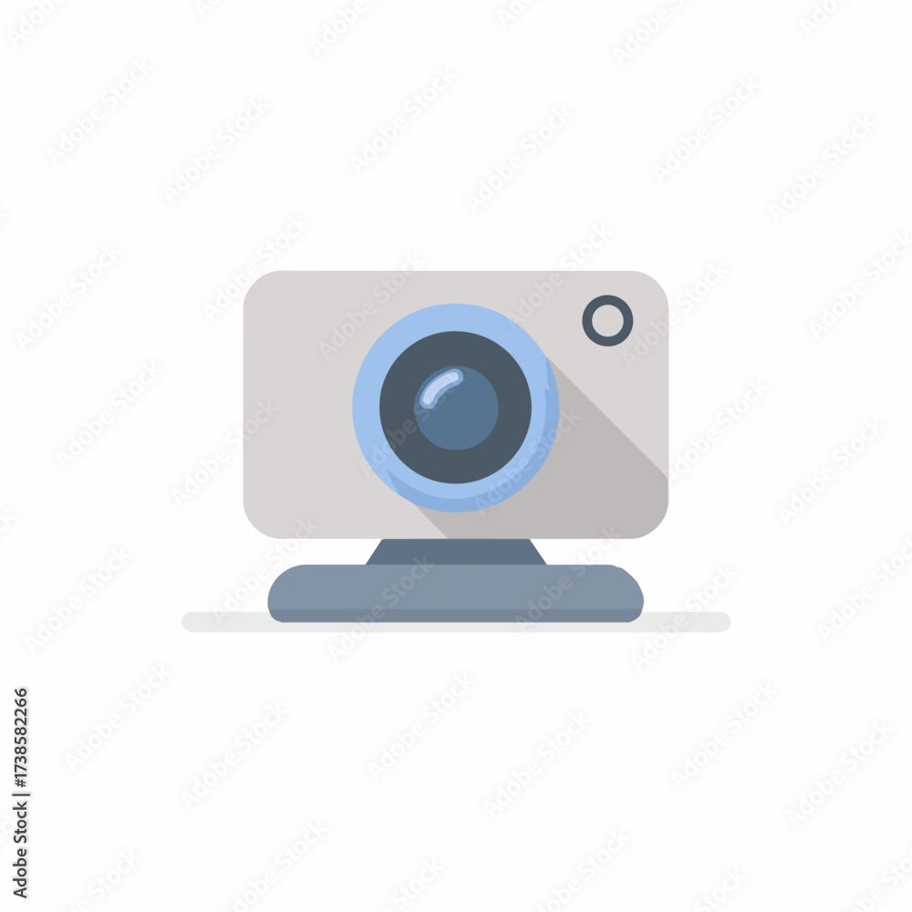 Sleek Webcam Icon in Minimalist Design