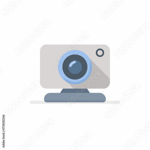 Sleek Webcam Icon in Minimalist Design