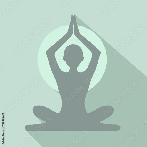 Yoga Pose Solid Glyph Pastel Icon