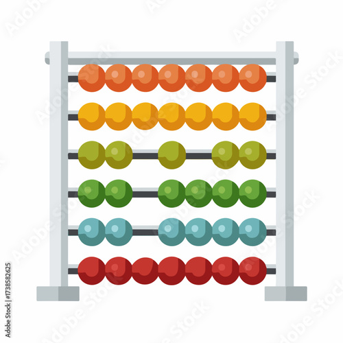 Modern Abacus Icon Design Minimalistic Style