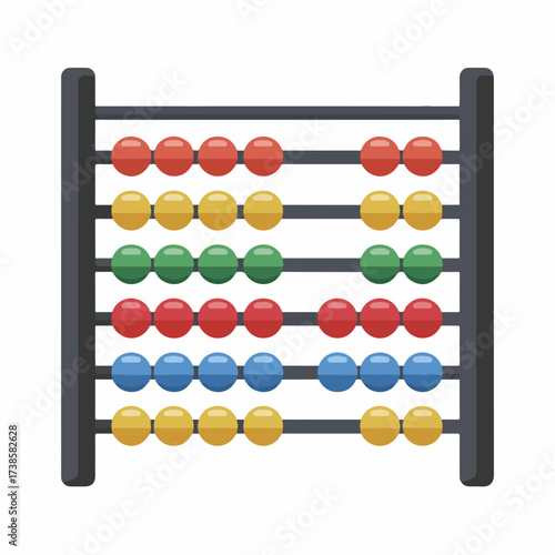 Minimalistic Flat Abacus Icon Design