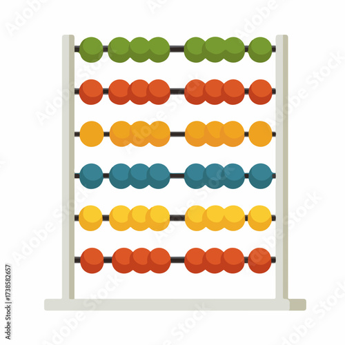 Simple Abacus Vector Icon Design
