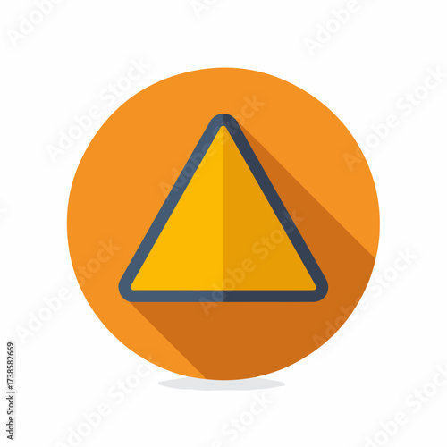 Cautionary Triangle Flat Vector Icon Design