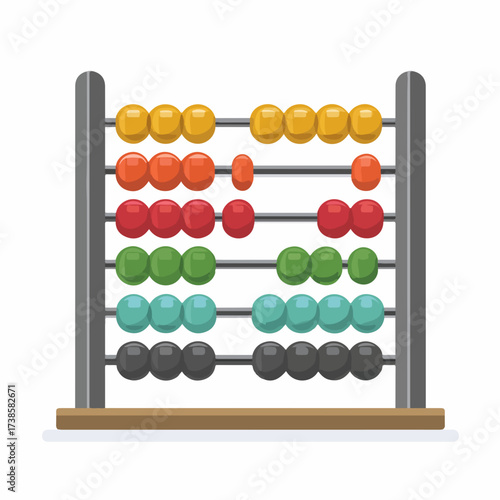Minimalistic Abacus Flat Vector Icon Design