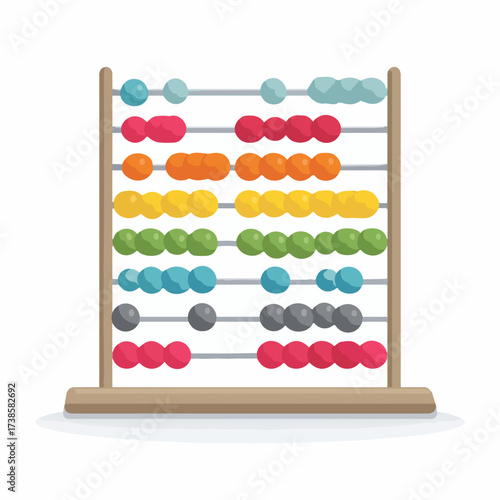 Minimalistic Abacus Flat Vector Icon Design