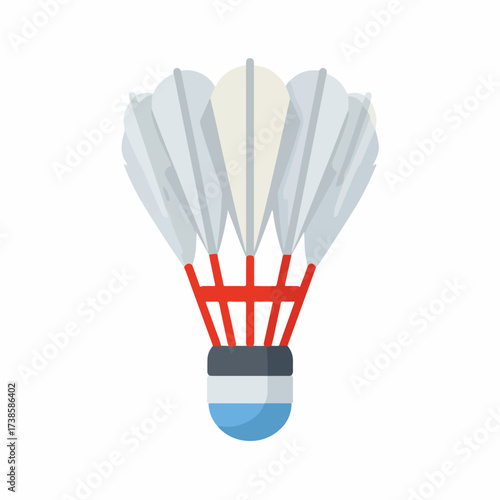 Badminton Shuttlecock Flat Vector Symbol Design