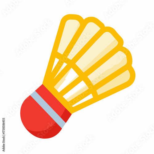 Minimal Badminton Shuttlecock Icon Design
