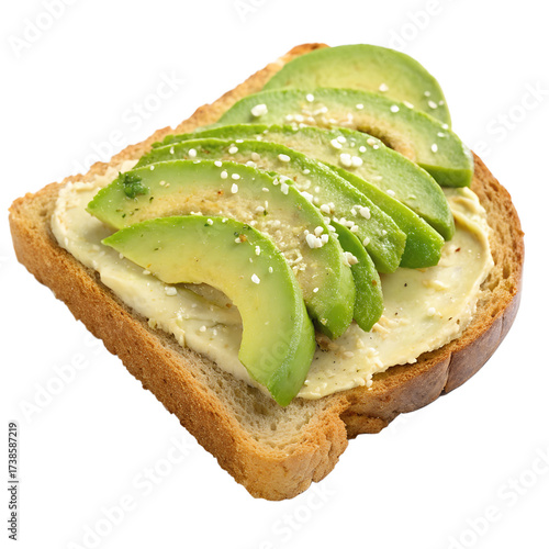 Avocado Toast on transparent background